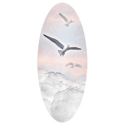 Journey Home Clouds Birds pink decal for casket or coffin