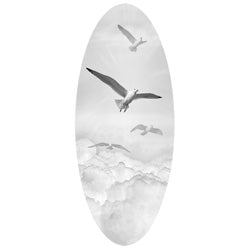 Journey Home Clouds Birds white decal for casket or coffin