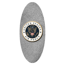 US Air Force shimmer silver decal for casket or coffin.
