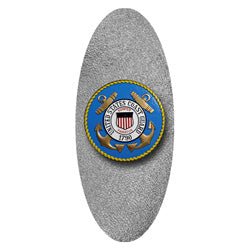 US Coast Guard shimmer silver decal for casket or coffin