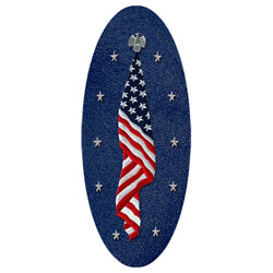 Flag at Rest shimmer blue decal for caskets or coffins