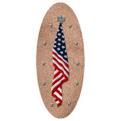 BZ Flag at Rest shimmer bronze decal for caskets or coffins