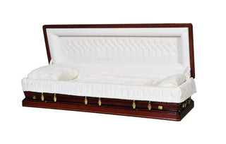 Diplomat Mahogany Full Couch Casket