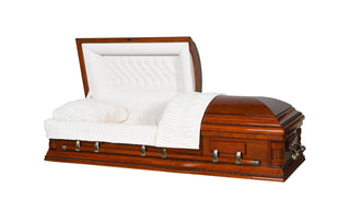 Hilton Poplar Cherry Half Couch Casket