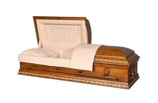 Solace Titan Montana Poplar Half Couch casket