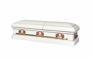 Cameo Rose Half Couch Casket