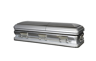 Presidential Classic Pewter Half Couch Casket