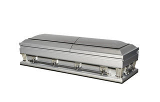 Solace Titan Majestic Platinum 27" Plus Size Half Casket