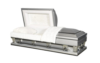 Solace Titan Majestic Platinum 27" Plus Size Half Casket