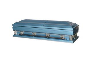 majestic blue plus size half couch casket