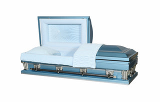 majestic blue plus size half couch casket