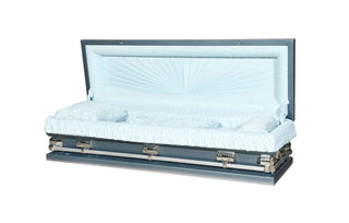 Empire Powder Blue Plus Size Full Couch Casket