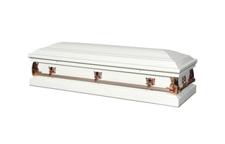 Solace Titan Spectrum White Pink Full Couch Casket
