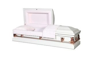 Solace Titan Spectrum White Pink Half Couch casket