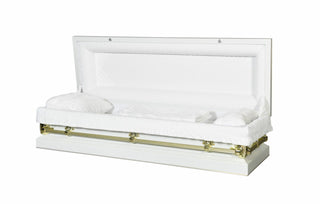 Nova White Full Couch Casket
