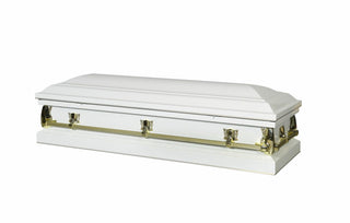 Nova White Full Couch Casket