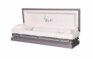 Nova Orchid Full Couch Casket open