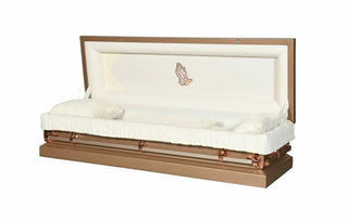 solace titan coppertone full couch casket