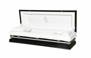 Spectrum black full couch casket