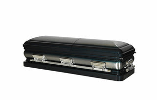 sapphire half couch casket closed