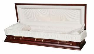 Solace Titan Chesterfield Cherry Full Couch casket