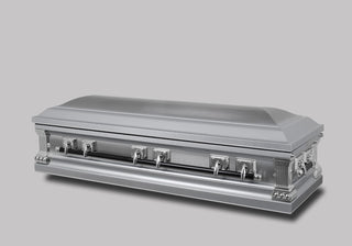 Silver Pearl Full Couch Steel Casket