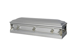 Solace Titan pacific silver full couch casket