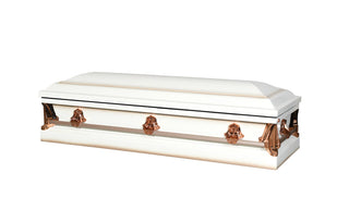 Solace Titan pacific white pink full couch casket