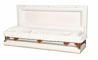 Solace Titan pacific white pink full couch casket