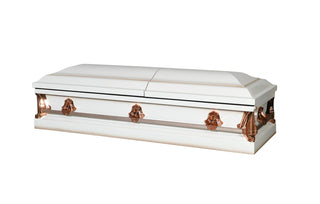 Solace Titan Atlantic white pink half couch casket
