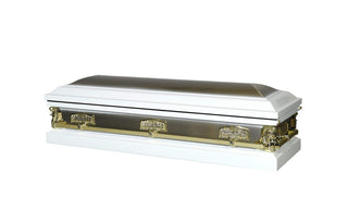 Solace Titan Valencia Brushed Gold full couch casket
