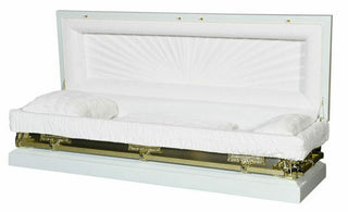 Solace Titan Valencia Brushed Gold full couch casket