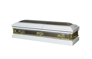 Solace Titan Valencia Brushed Gold half couch casket
