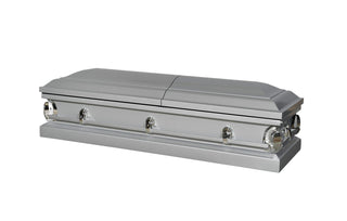 infinity silver half couch casket
