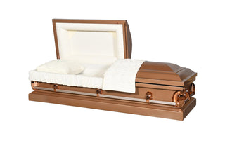infinity bronze half couch casket