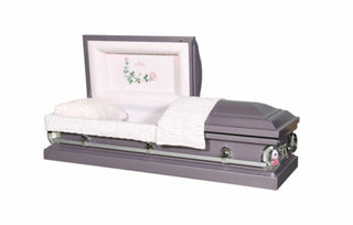 infinity orchid half couch casket