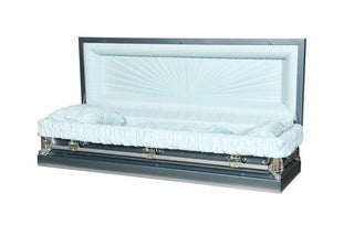 Solace Titan pacific blue full couch casket