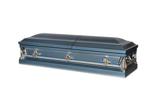 Solace Titan Pacific blue half couch casket