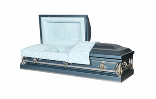 Solace Titan Pacific blue half couch casket