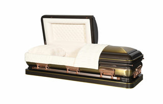 star quartz half couch casket open