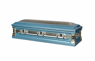 Solace titan Blue Mist full couch casket