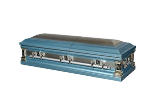 Solace Titan blue mist half couch casket
