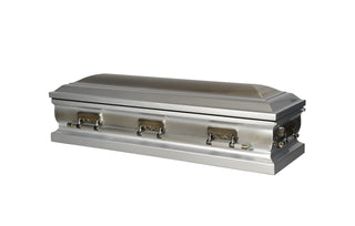 Solace titan tribune stainless steel full couch casket