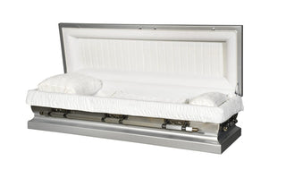 Solace Titan tribune stainless steel full couch casket