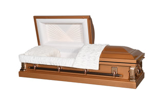 Ataúd de medio sofá de acero dorado Sheffield