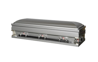 Solace XL Silver 29" Full Couch Steel Casket