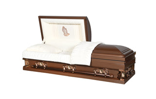 Solace XL Bronze 33" Half Couch Steel Casket