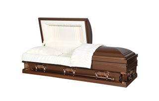 Solace XL Bronze 33" Half Couch Steel Casket