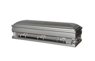 titan xl silver 27 half couch casket