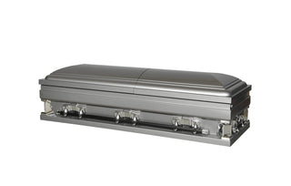 titan xl silver 27 half couch casket
